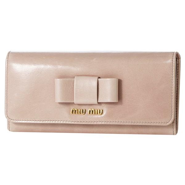 並行輸入 ミュウミュウ 長財布 ヴィッテロ シャイン フィオッコ 5MH109 2B4R F010F...