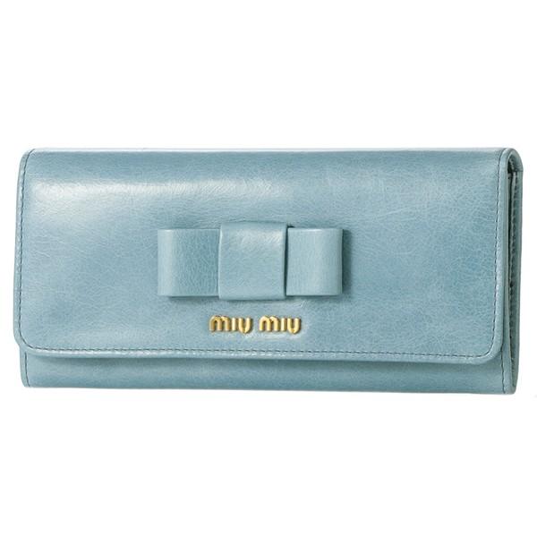 並行輸入 ミュウミュウ 長財布 ヴィッテロ シャイン フィオッコ 5MH109 2B4R F0637...