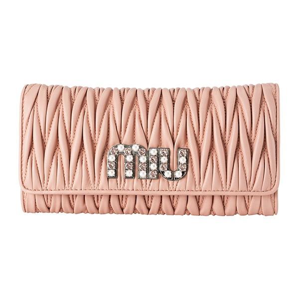 並行輸入 ミュウミュウ  長財布 マテラッセ 5MH109 2BSQ F0YGU ピンク 爆買