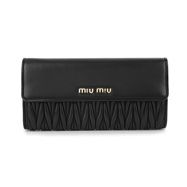 並行輸入 ミュウミュウ 長財布 MIU MIU マテラッセ 5MH379 N88 F0002レディー...