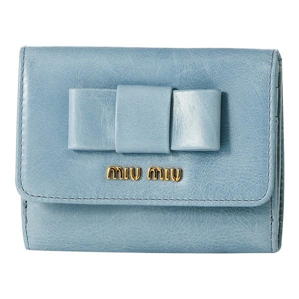 並行輸入 ミュウミュウ 2つ折り財布 ヴィッテロ シャイン フィオッコ 5MH523 2B4R F0...