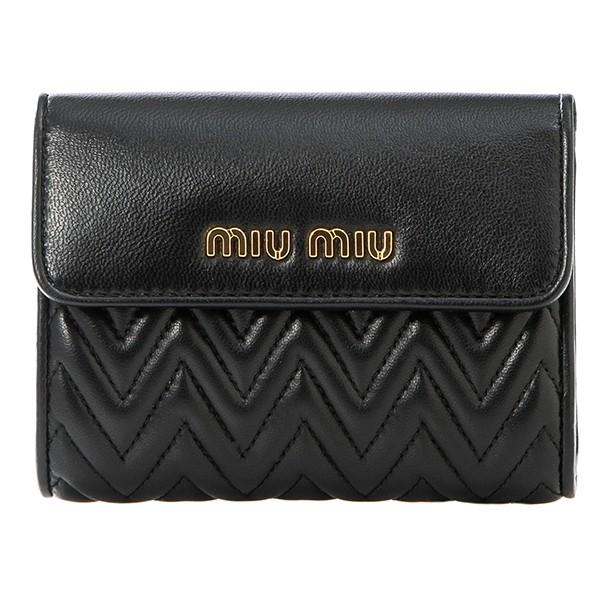並行輸入 ミュウミュウ  2つ折り財布 ナッパ インプントゥーレ 5ML002 2CAL F0002...