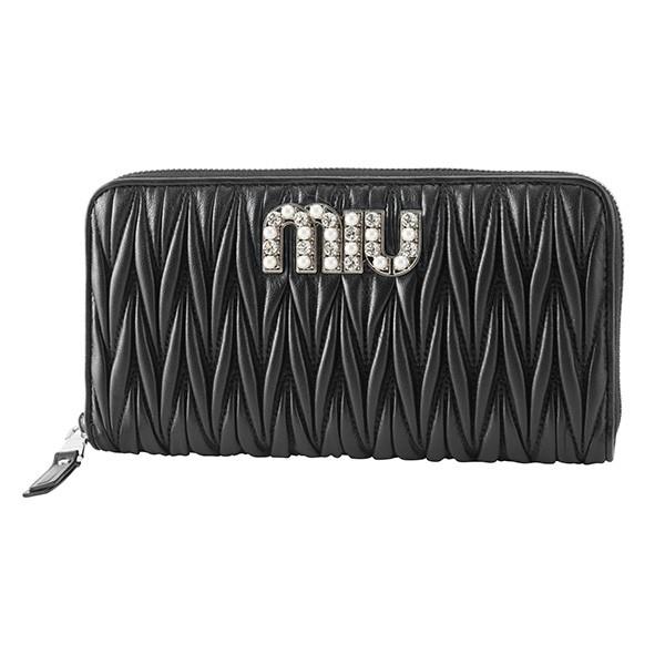並行輸入 ミュウミュウ  長財布(ラウンドファスナー) マテラッセ 5ML506 2BSQ F000...