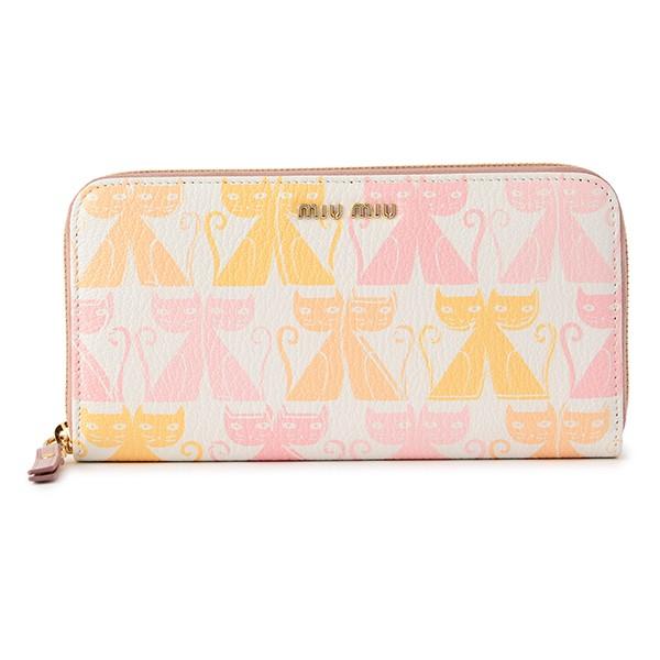 並行輸入 ミュウミュウ 長財布(ラウンドファスナー) レザー ウォレット 5ML506 2EEF F...