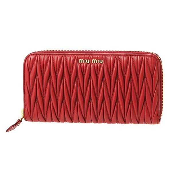 並行輸入 ミュウミュウ  長財布(ラウンドファスナー) マテラッセ 5ML506 N88 F068Z...
