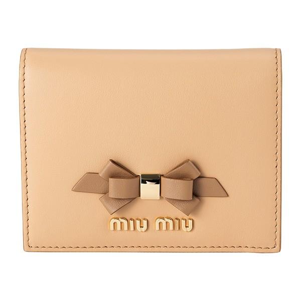 並行輸入 ミュウミュウ 2つ折り財布 カーフフィオッコ 5MV204 2B61 F0QYA ライトブ...