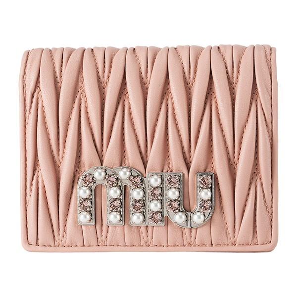 並行輸入 ミュウミュウ 2つ折り財布 マテラッセ 5MV204 2BSQ F0YGU ピンク 爆買