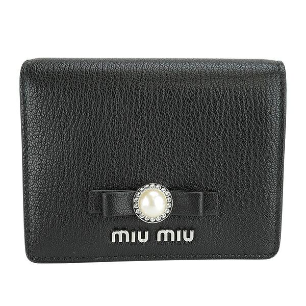 『GWスペシャル最大10,000円OFFクーポンあり』ミュウミュウ 2つ折り財布 MIU MIU マ...