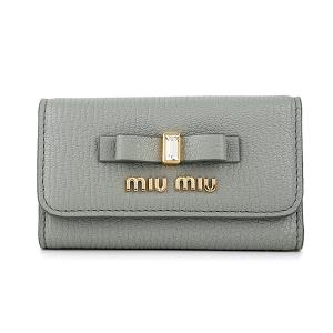 MIU MIU マドラスレザー キーケース ライトグレー MIU MIU - 新品 ミュウミュウ MIU MIU キーケース マドラス