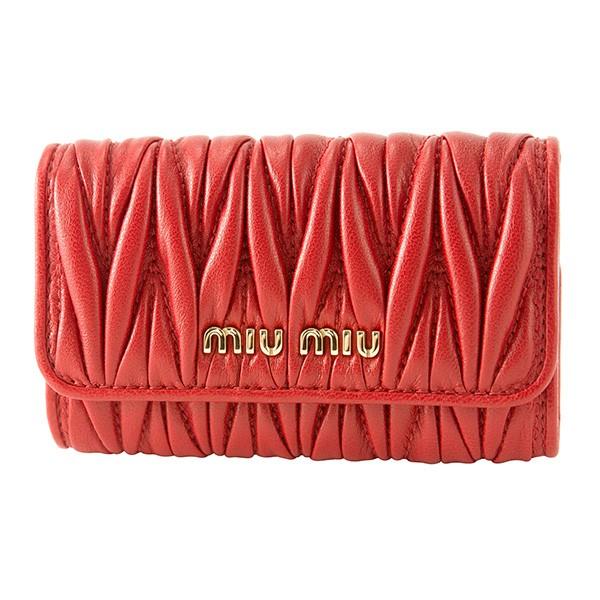 並行輸入 ミュウミュウ キーケース マテラッセ 5PG222 N88 F068Z レッド 赤 爆買