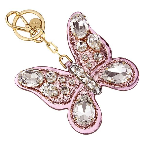 並行輸入 ミュウミュウ  キーホルダー トリック クリスタリ 5TL268 2BSH F0378 ピ...