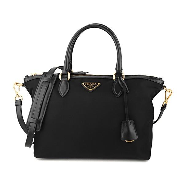 並行輸入 プラダ  ハンドバッグ テスート ソフトカーフ 1BA104 QXO F0002A ブラッ...