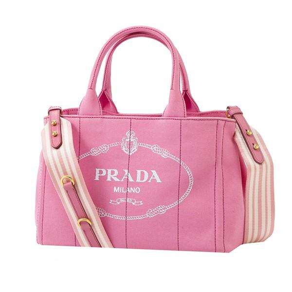 並行輸入 プラダ トートバッグ カナパ 1BG439 ZKI F0HTJ ピンク/ホワイト 爆買