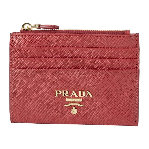 並行輸入 プラダ カードケース サフィアーノ メタル 1MC026 QWA F068Z レッド 赤 ...
