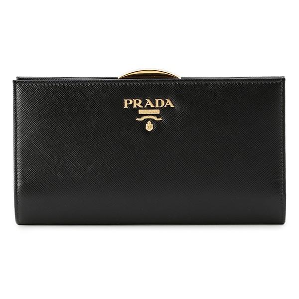 並行輸入 プラダ 長財布 サフィアーノ メタル 1ME002 QWA F0002 ブラック 黒 爆買