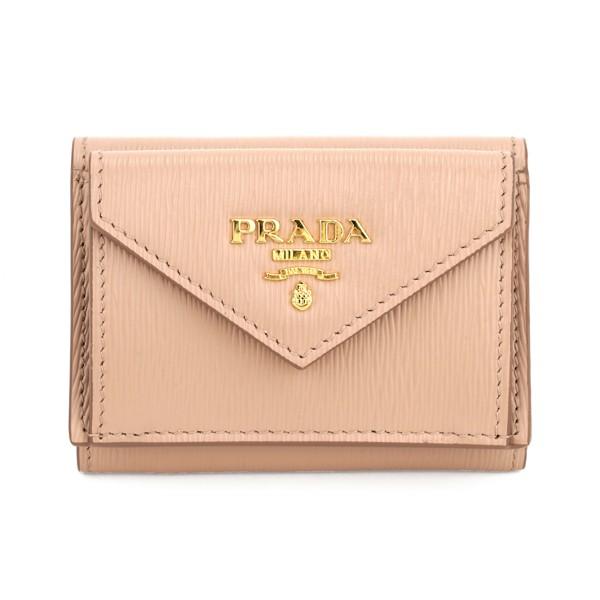 並行輸入 プラダ  3つ折り財布 ヴィッテロ ムーヴ 1MH021 2B6P F0236 ライトベー...