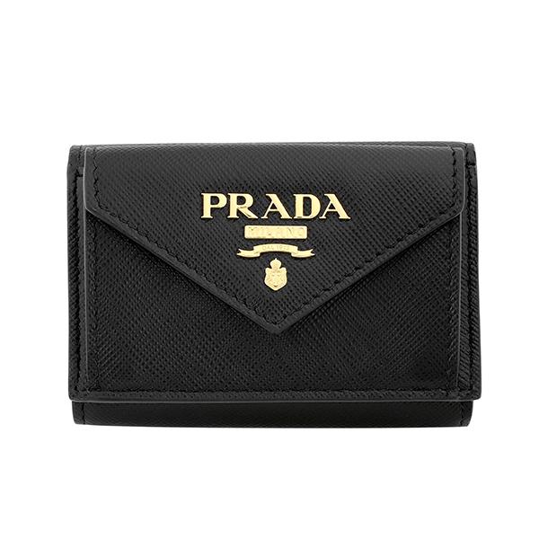 並行輸入 プラダ  3つ折り財布 サフィアーノ マルチカラー 1MH021 ZLP F061H ブラ...
