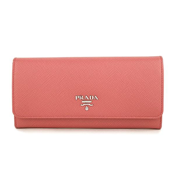 並行輸入 プラダ 長財布 サフィアーノ カラー  1MH132 2E6V F0NR ピンク/シルバー...