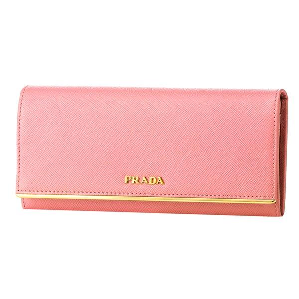 並行輸入 プラダ 長財布 サフィアーノ メタル 1MH132 QME F0442 ピンク 爆買
