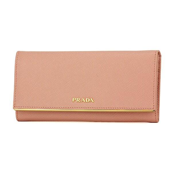 並行輸入 プラダ 長財布 フラップウォレット 1MH132 QME F0615 ピンク 爆買