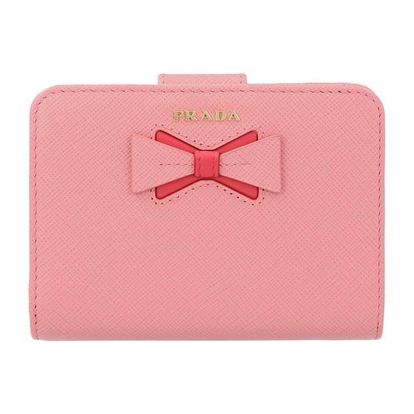 並行輸入 プラダ  2つ折り財布 サフィアーノ フィオッコ 1ML018 2B7S F0BTZ ピン...