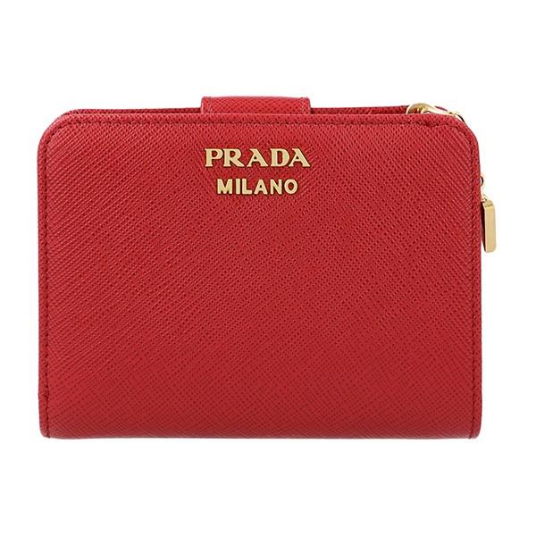並行輸入 プラダ 2つ折り財布 PRADA サフィアーノ トライアングル 1ML018 2CGD F...