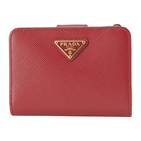 並行輸入 プラダ  2つ折り財布 サフィアーノ トライアングル 1ML018 QHH F068Z レ...