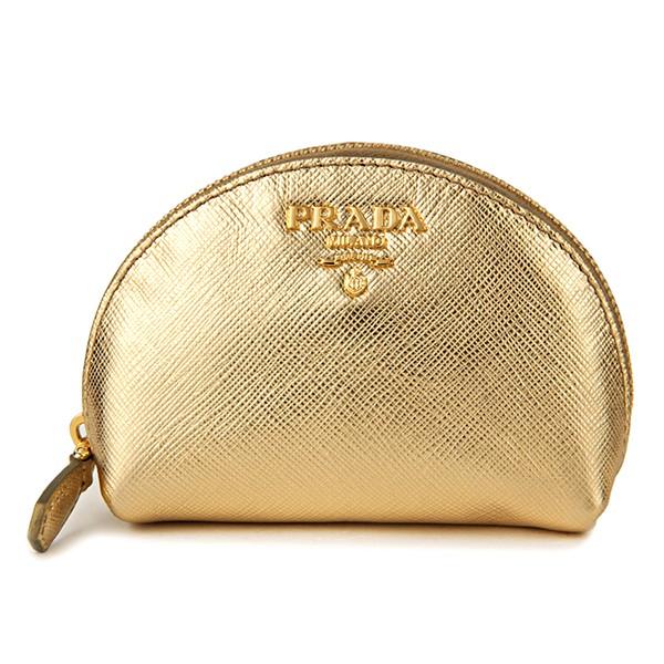 並行輸入 プラダ コインケース サフィアーノ メタル  1MM218 QWA F0522 ゴールド ...