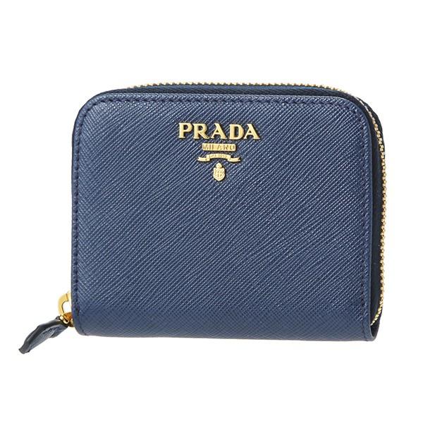 並行輸入 プラダ コインケース サフィアーノ メタル 1MM268 QWA F0016 ダークブルー...