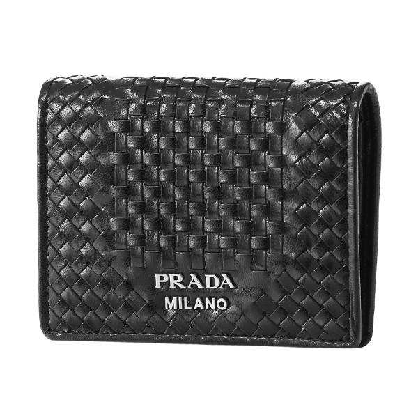 並行輸入 プラダ 2つ折り財布 マドラス 1MV204 034 F0002 ブラック 黒 爆買