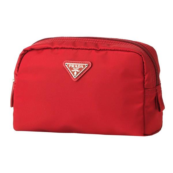 並行輸入 プラダ ポーチ テスート 1NA021 2BQP F068Z レッド 赤 爆買