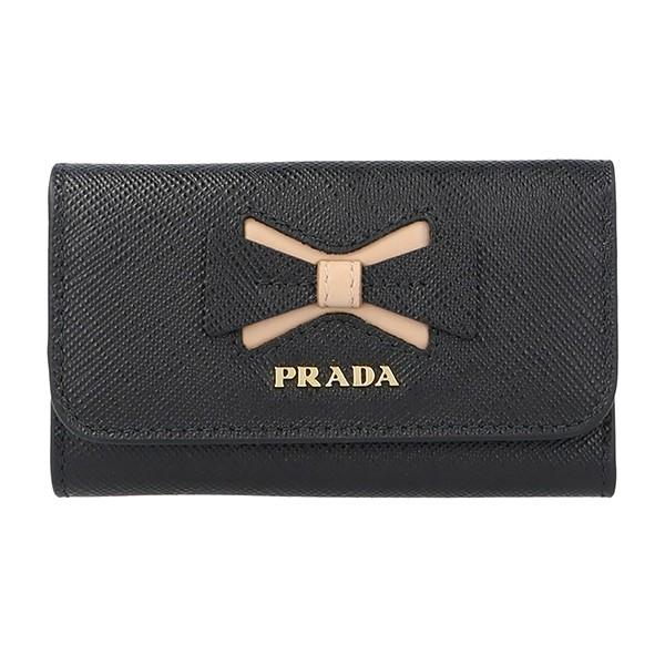 並行輸入 プラダ キーケース サフィアーノ フィオッコ 1PG222 2B7S F0G28 ブラック...