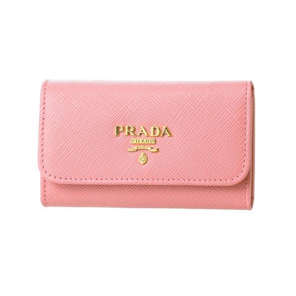 並行輸入 プラダ キーケース サフィアーノ メタル 1PG222 QWA F0442 ピンク 爆買