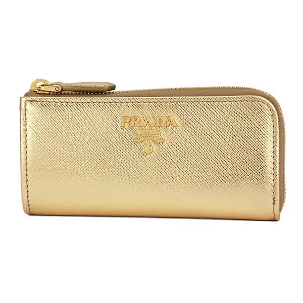 並行輸入 プラダ キーケース サフィアーノ メタル 1PP026 QWA F0522 ゴールド 金 ...
