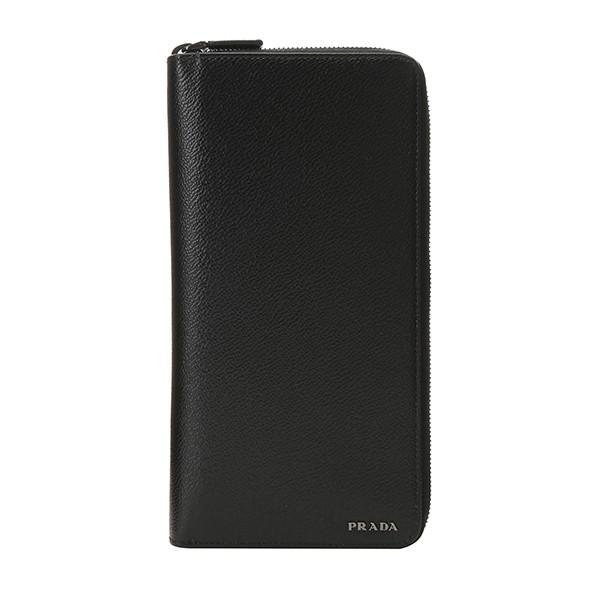 並行輸入 プラダ  長財布(ラウンドファスナー) ヴィッテロ マイクログレイン 2ML220 2CB...