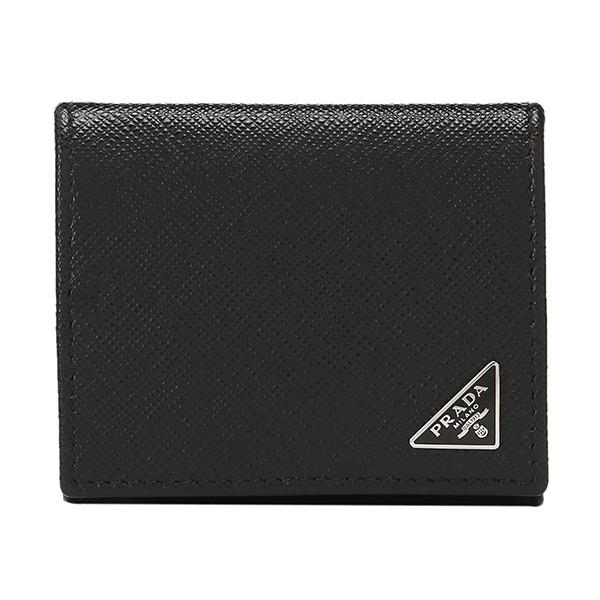 並行輸入 プラダ コインケース サフィアーノ トライアングル 2MM935 QHH F0002 ブラ...