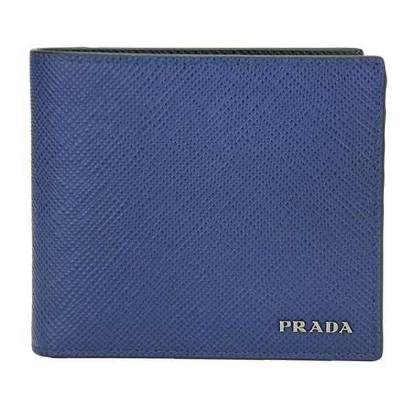 並行輸入 プラダ 2つ折り財布 サフィアーノ キュイール 2MO513 2BB8 F017C インク...