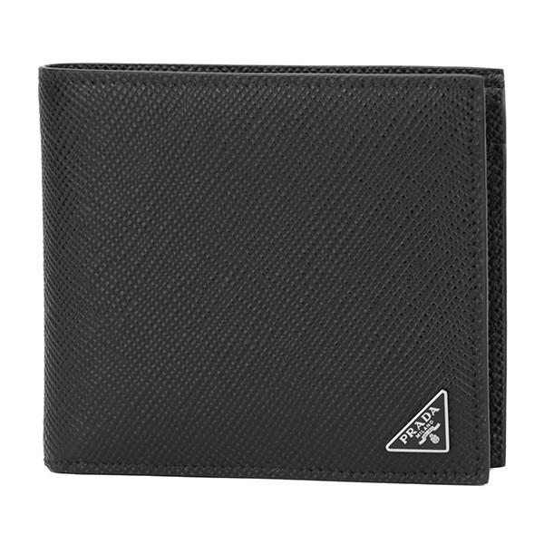並行輸入 プラダ 2つ折り財布 サフィアーノ キュイール 2MO738 2E3E F0002 ブラッ...