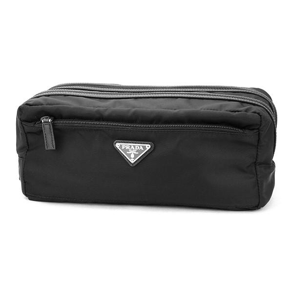 並行輸入 プラダ  ポーチ テスート サフィアーノ 2N0030 ブラック 黒 爆買