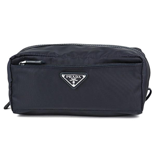 並行輸入 プラダ ポーチ テスート サフィアーノ 2NA028 ZMY F0008 ネイビー 紺 爆...