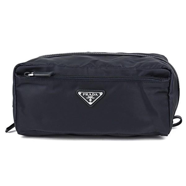 並行輸入 プラダ ポーチ テスート サフィアーノ 2NA029 ZMY F0008 ネイビー 紺 爆...