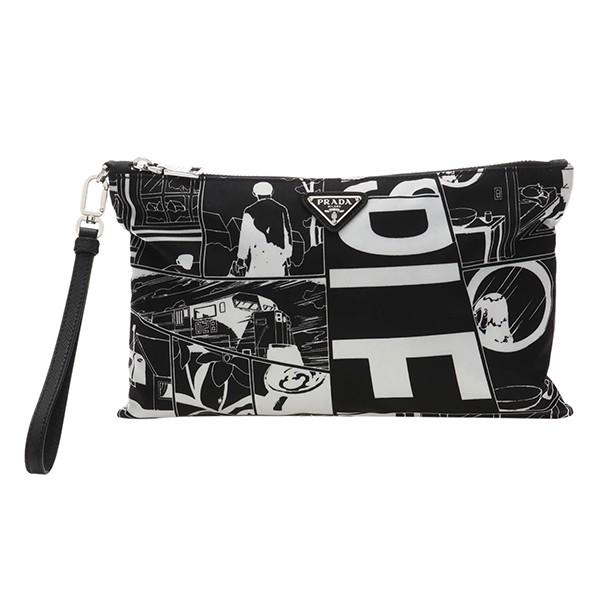 並行輸入 プラダ  ポーチ テスート コミック 2NH006 F0002 ブラック 黒 爆買