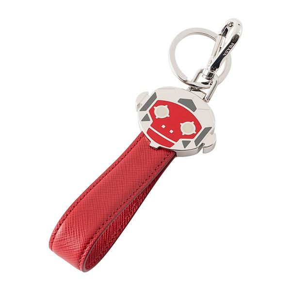 並行輸入 プラダ キーホルダー サフィアーノ 2PP074 053 F068Z レッド 赤 爆買