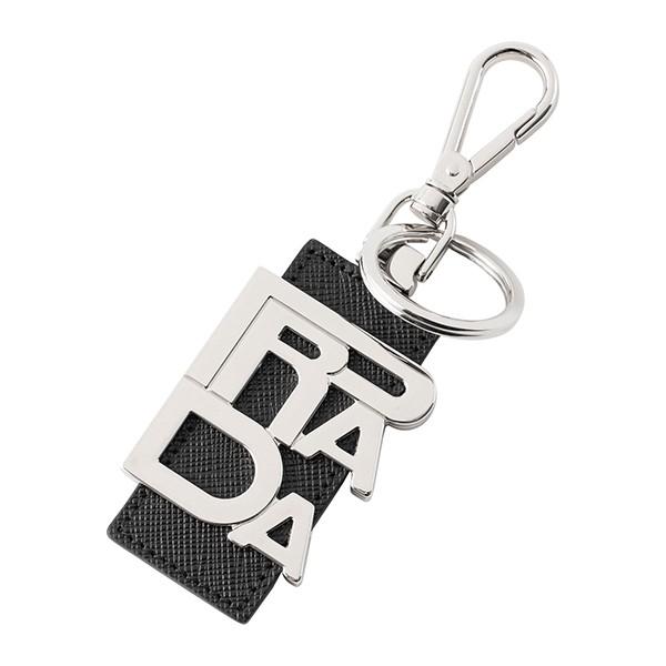 並行輸入 プラダ キーホルダー サフィアーノ 2PP076 053 F0002 ブラック 黒 爆買