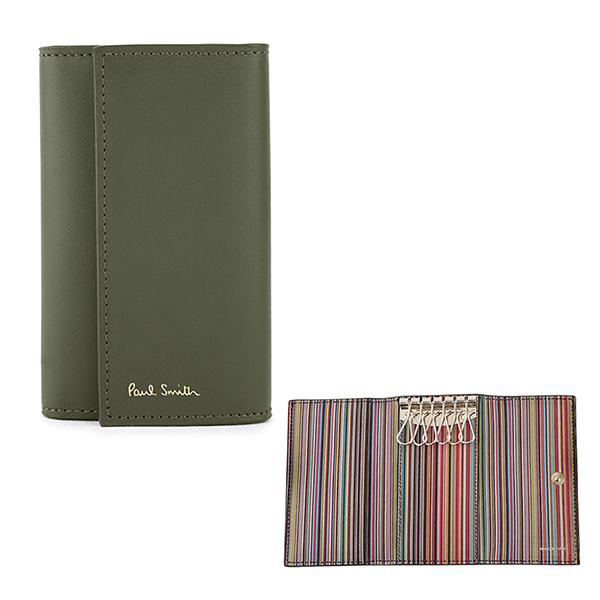 並行輸入 ポールスミス キーケース PAUL SMITH シグネチャーストライプ M1A 1981 ...