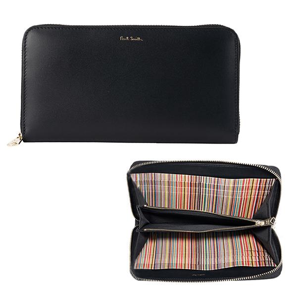 並行輸入 ポールスミス 長財布(ラウンドファスナー) PAUL SMITH マルチストライプ M1A...