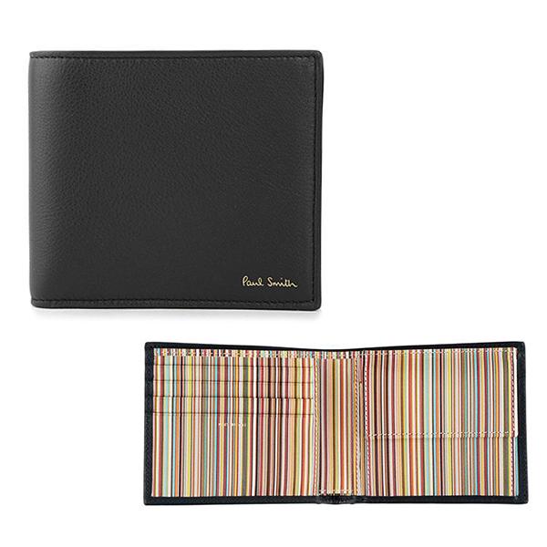 並行輸入 ポールスミス 2つ折り財布 PAUL SMITH シグネチャーストライプ M1A 4833...