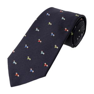 並行輸入 ポールスミス  ネクタイ シルク ジャカード M1A 0TIEX FLU31 47 ネイビー 爆買