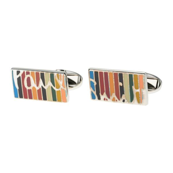 並行輸入 ポールスミス カフスボタン シグネチャーストライプ M1A CUFF KSIGN 92