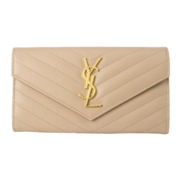 並行輸入 サンローラン  長財布 モノグラム 372264 BOW01 2721 ベージュ 爆買